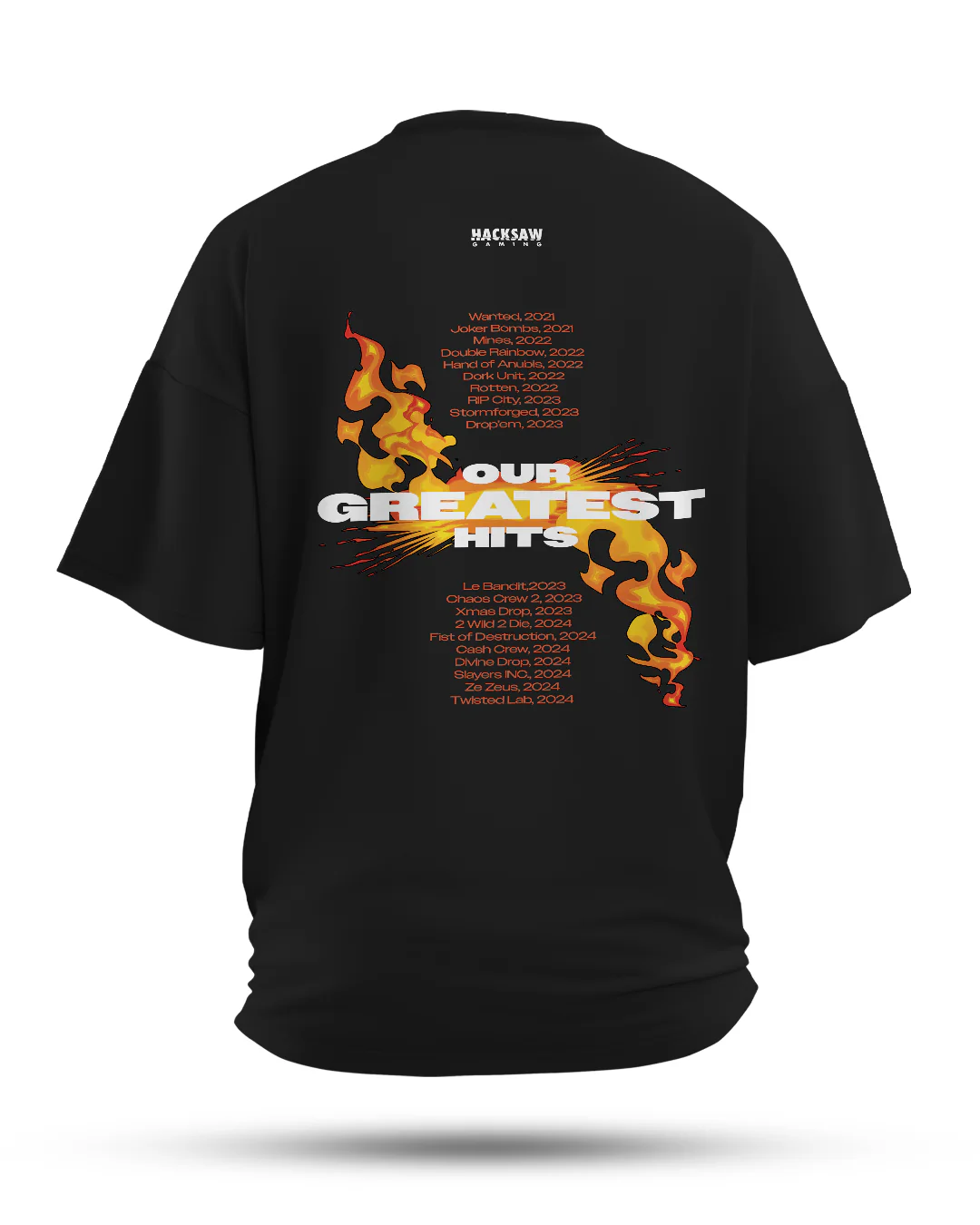 Our Greatest Hits 2024 - Flames T Shirt - Image 3